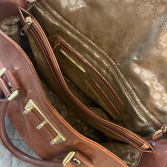 Ivanka Trump Brown Leather Purse with chain - Picture 6 of 7